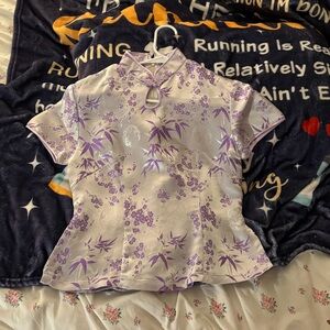 Purple Cheongsam Top